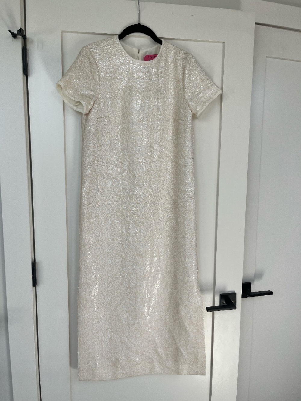 J Crew Collection White Sequin Maxi Dress